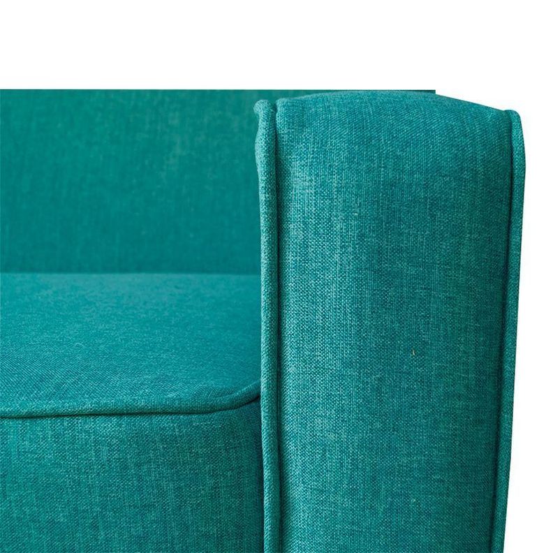 Sofá Lilen Chenille Tipo Lino Turquesa 2 Cuerpos-3