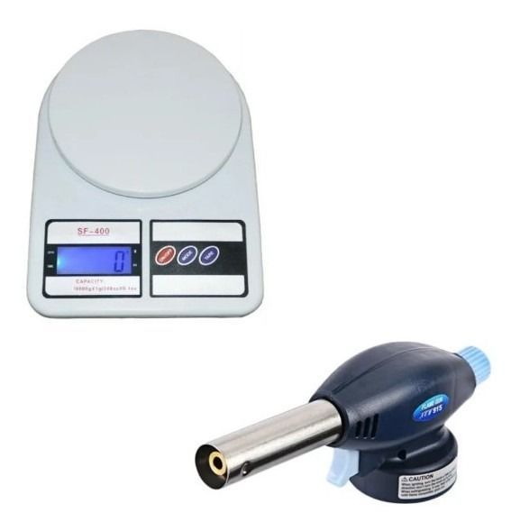 Balanza Digital De Cocina + Soplete A Gas 1300°-0