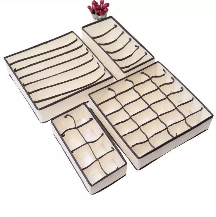 Juego De 4 Cajas De Almacenamiento Ropa Interior-2