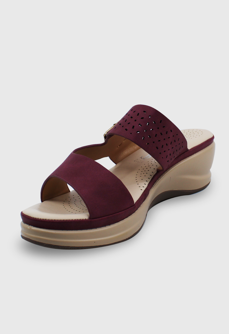 Sandalia Dora burdeo Stylo Shoes-2