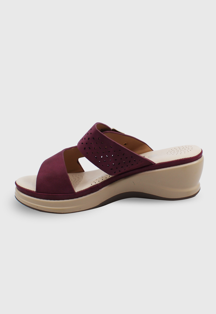 Sandalia Dora burdeo Stylo Shoes-3