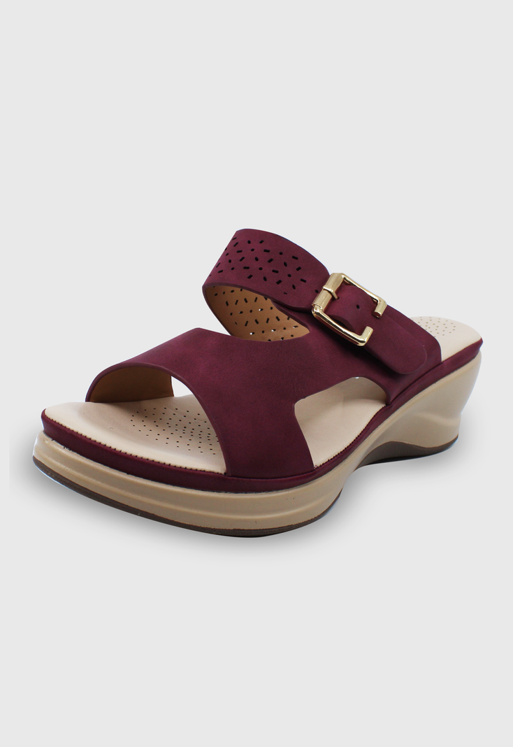 Sandalia Dora burdeo Stylo Shoes-1