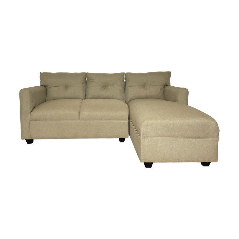 Seccional Mateo Chenille Beige Pata Plastica