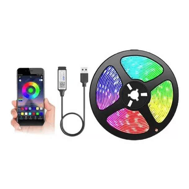 Cinta Tira Led Rgb Tv Usb Led Luces Led 5m Bluetooth-0