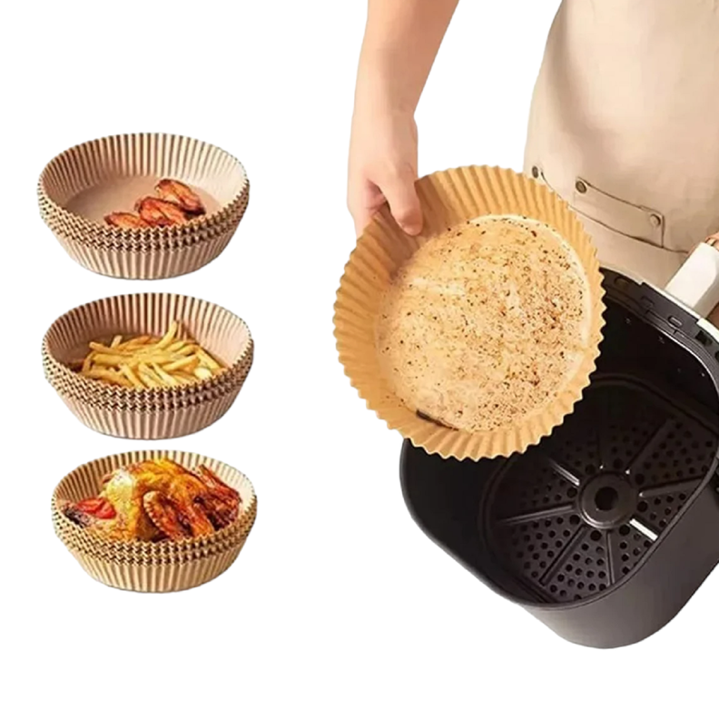 100 Forro desechable papel para airfryer papel 16 cm-6