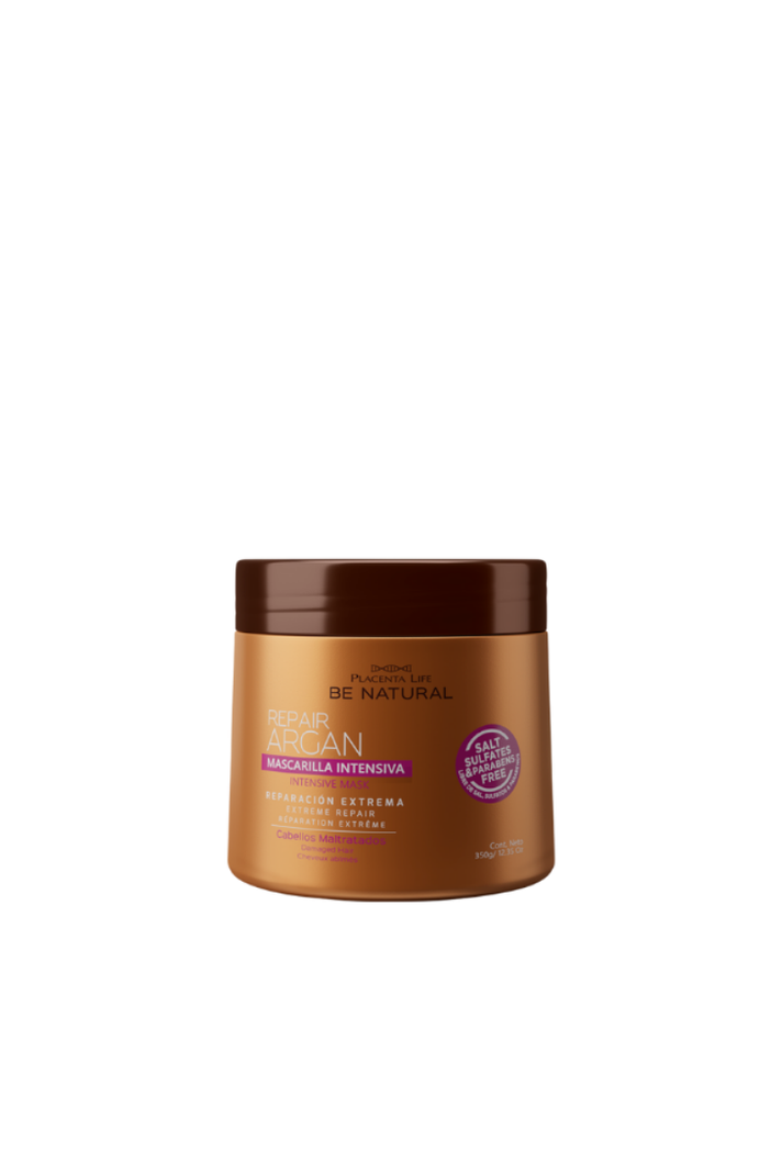Mascarilla Repair Argán,  para cabellos maltratados,  Be Natural 350ml-0