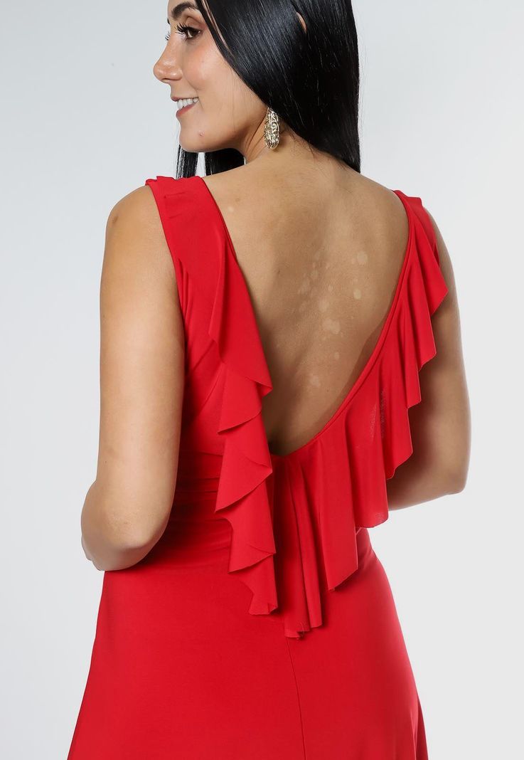 Vestido Celeste Rojo-2