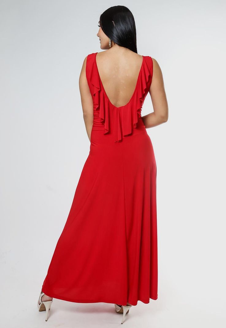 Vestido Celeste Rojo-1