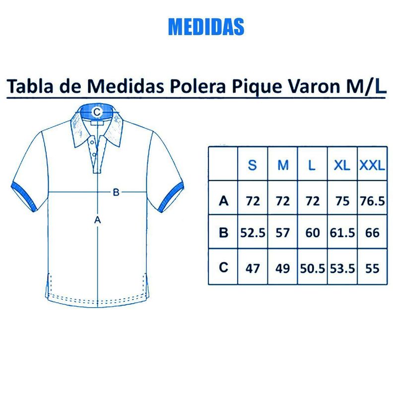 Polera Manga Larga Pique Azulina Para Hombre-1