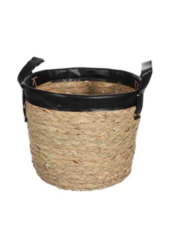 Canasto de Fibra Seagrass 30x28 cm. Natural ø30 x28 cm-0