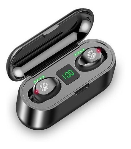Audífonos Inalámbricos Recargables Bluetooth + Power Bank 2000 F9 PRO-0