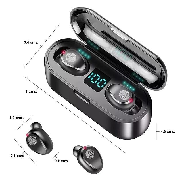Audífonos Inalámbricos Recargables Bluetooth + Power Bank 2000 F9 PRO-1