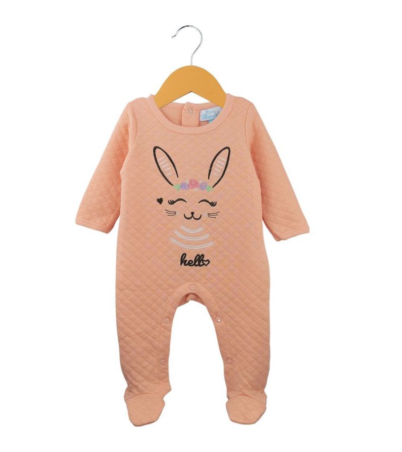 Enterito de Algodon Quilted Rosa para Bebé Pumucki-0