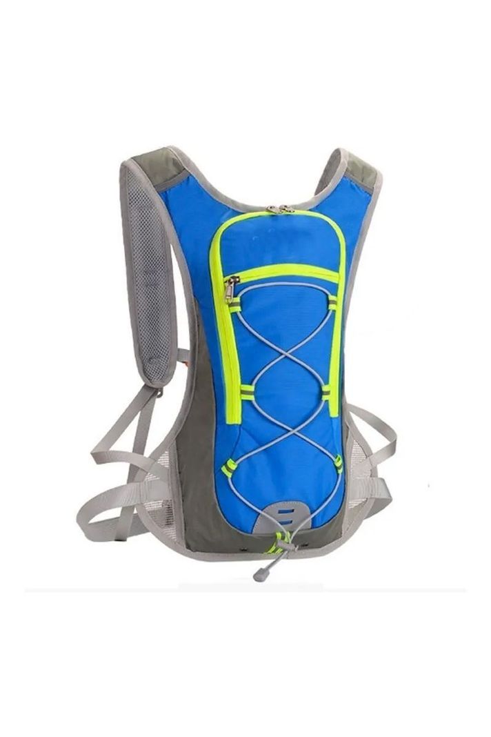 Mochila Camell Ciclismo Running + Bolsa Hidratación 2 Lts Azul-3