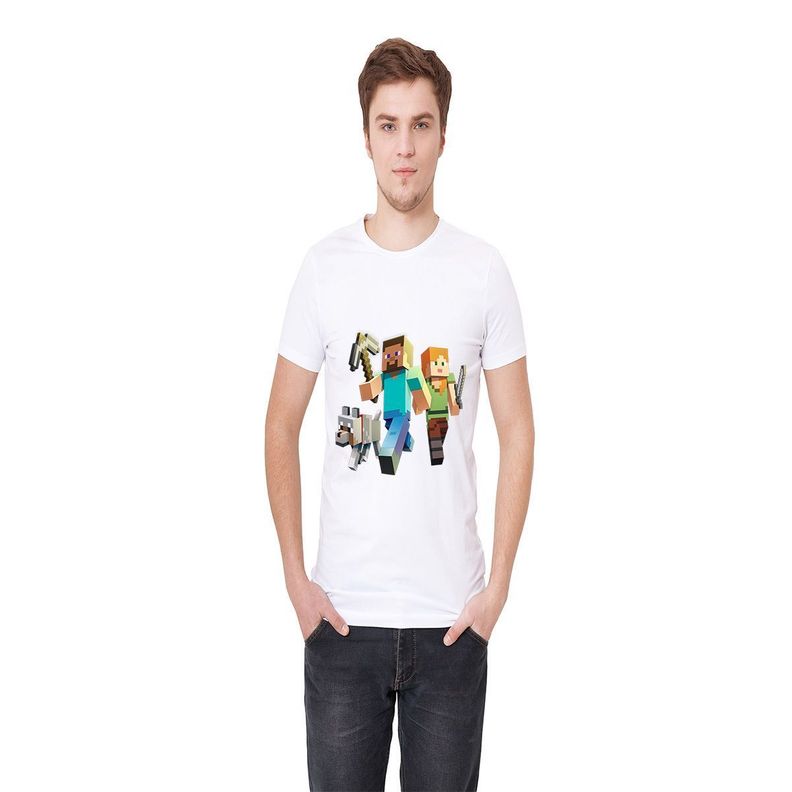 Polera Manga Corta Infantil Minecraft D1-0