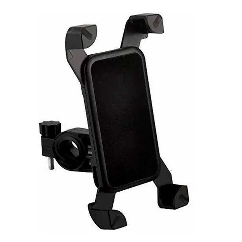 Soporte Porta Celular Universal Moto Bici Ajustable 360 Favorito Negro