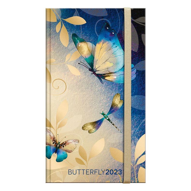 Agenda Butterflyes in Blue Apaisada Semana a la Vista 2023-0