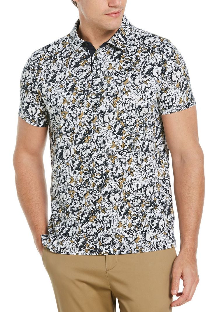 Polera polo ultra soft estampada