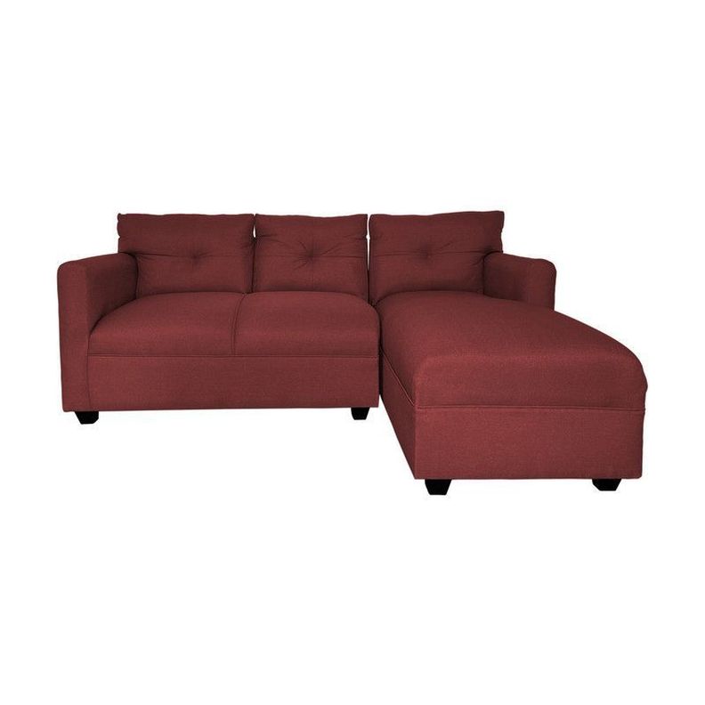 Seccional Mateo Chenille Rojo Pata Plastica