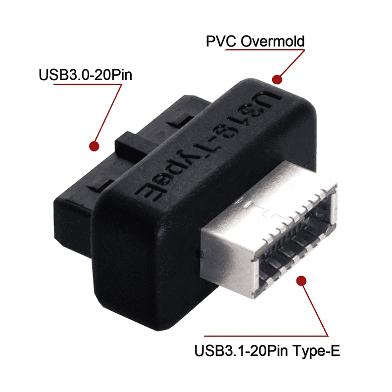 Adaptador Panel Frontal USB 3.0 a Panel Frontal Tipo C (Tipo-E)-1