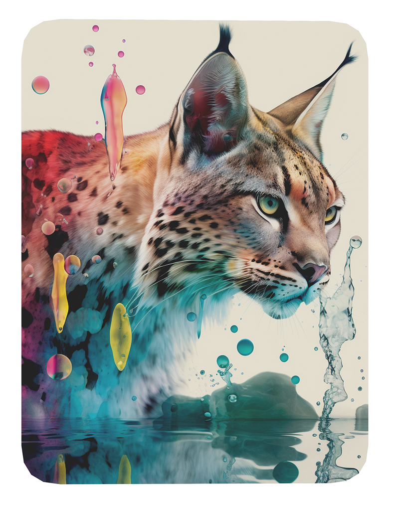 Mouse Pad Lince Arte de animales - 17cm X 21cm D44-0