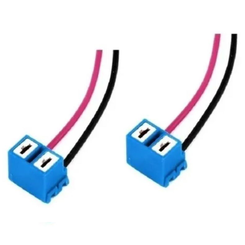 2X SOQUETE ENCHUFE PARA AMPOLLETA H7 CERÁMICO-0
