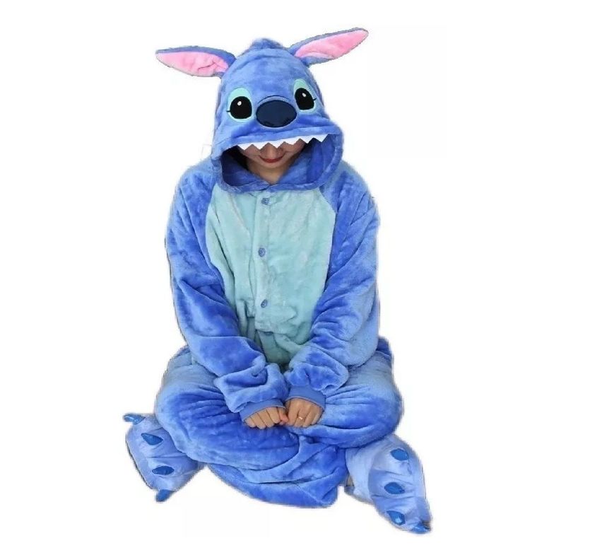 Pijama Enteros Animales Niños y Adultos Stitch Azul-0