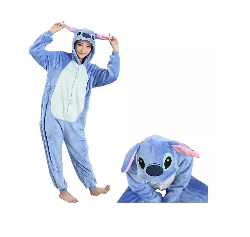 Pijama Enteros Animales Niños y Adultos Stitch Azul-2