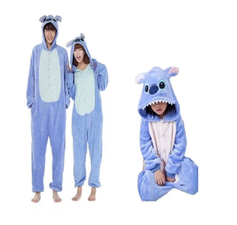 Pijama Enteros Animales Niños y Adultos Stitch Azul-4