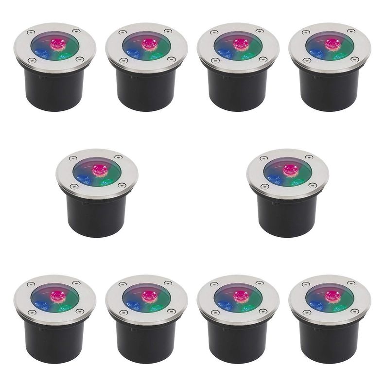 Pack 10 Foco LED Piso 3W 220V RGB-0