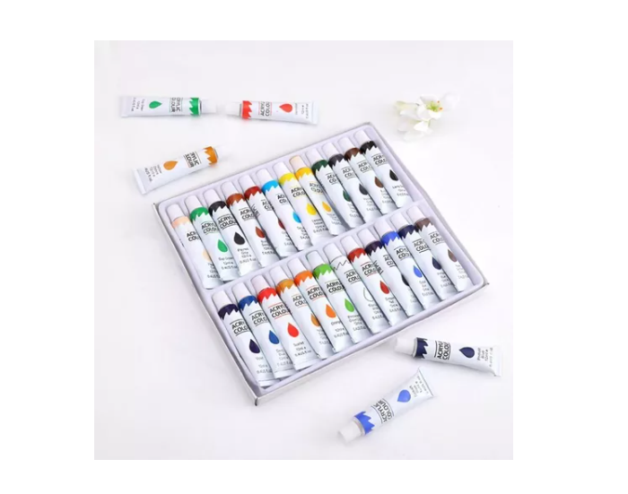 Kit 40pcs Lienzo Pintura Acrilica Bastidor Espatulas Pincel-2