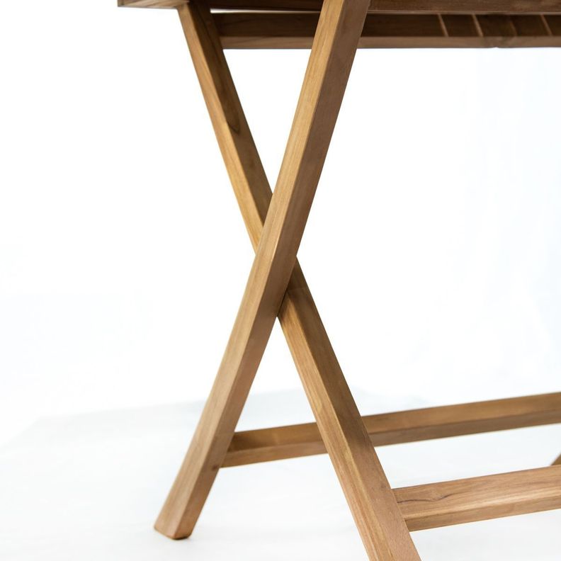 Mesa Plegable Madera De Teca 76x130x120cm-4