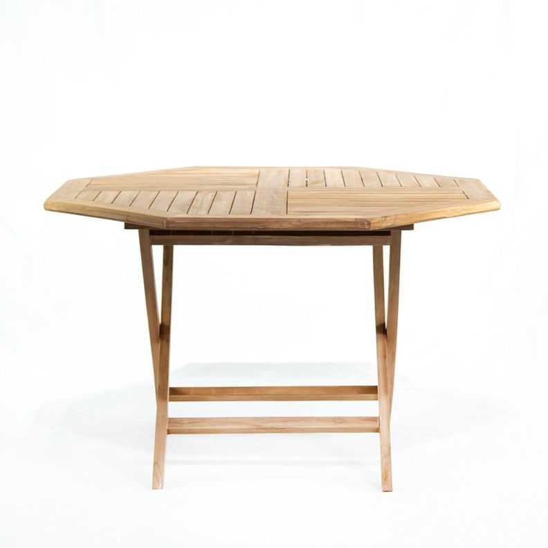 Mesa Plegable Madera De Teca 76x130x120cm-0