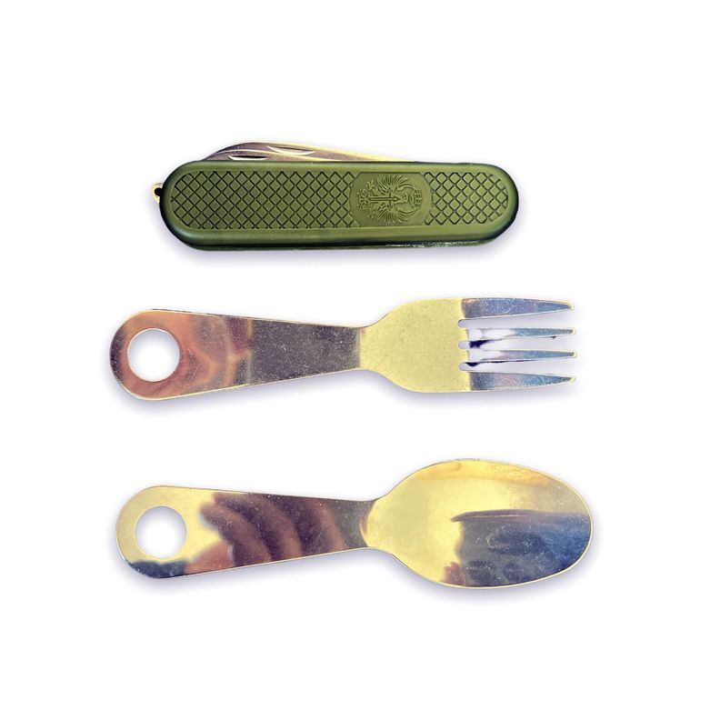 Set De Navaja Camping Con Cuchara Y Tenedor - Puntostore-1