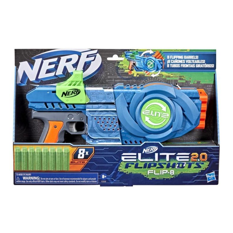 Juguete Nerf Elite 2.0 Flipshots Flip-8 8 Dardos Hasbro-2