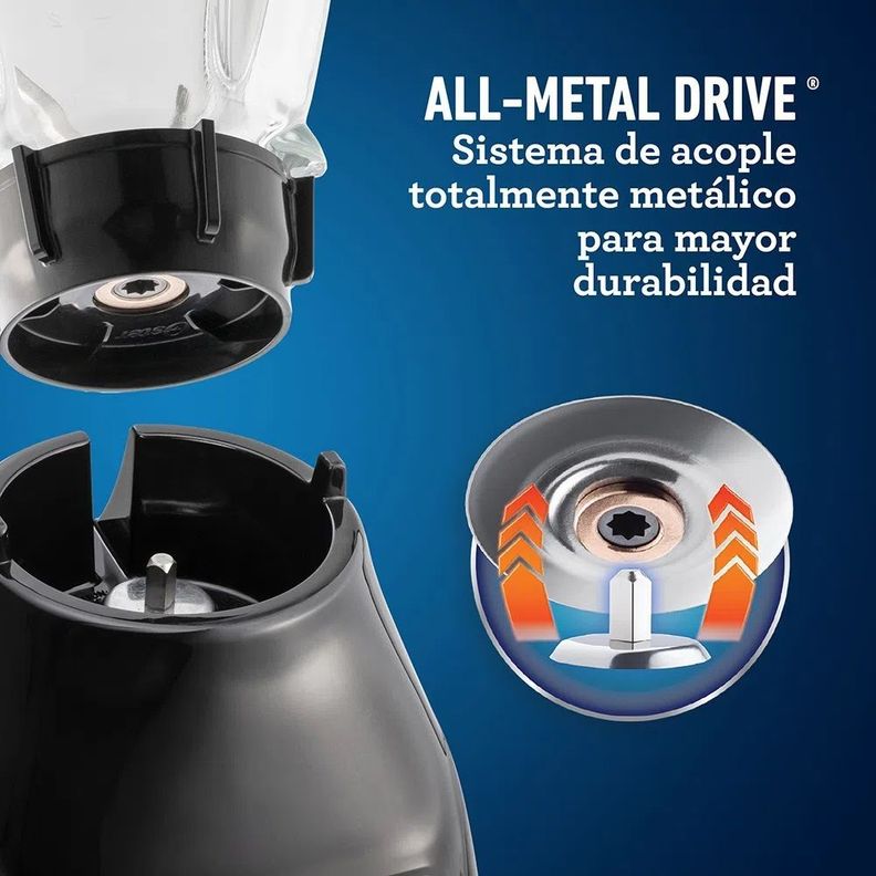 Licuadora Oster® 2 velocidades más pulso y vaso de vidrio BLSTKAGBPB-3