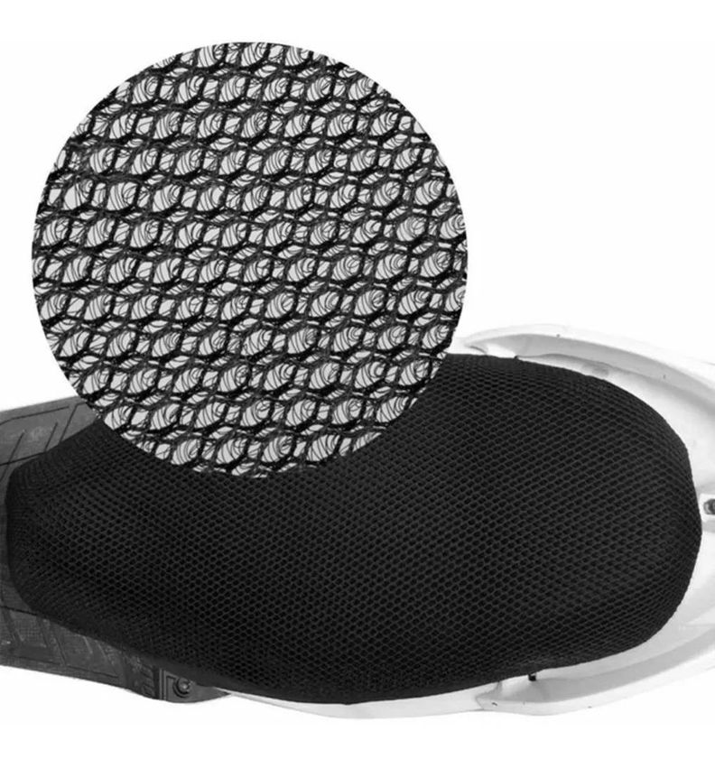 Funda Cubre Asiento Moto Bicimoto Malla Protector Solar (XL)-1