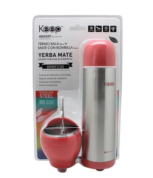 SET MATE + TERMO BALA KEEP rosado-0