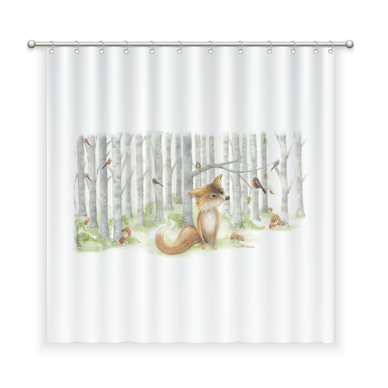 CORTINA DE BANO ALGODON ZORRITO Blanco