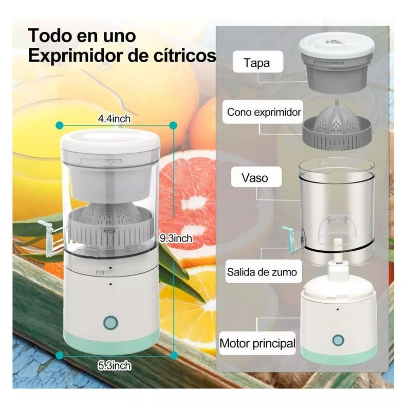 Exprimidor De Fruta Eléctrico Maquina Naranja Extractor Jugo-4