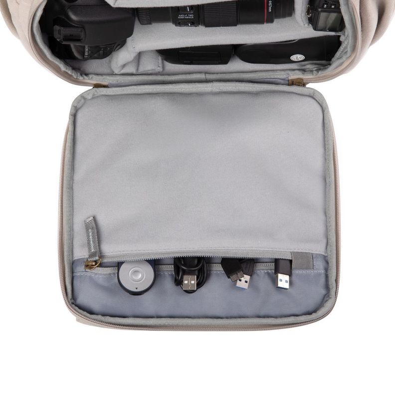 Bagsmart Mochila para camara y notebook de 15" - Beige-6