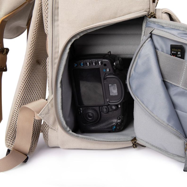 Bagsmart Mochila para camara y notebook de 15" - Beige-7