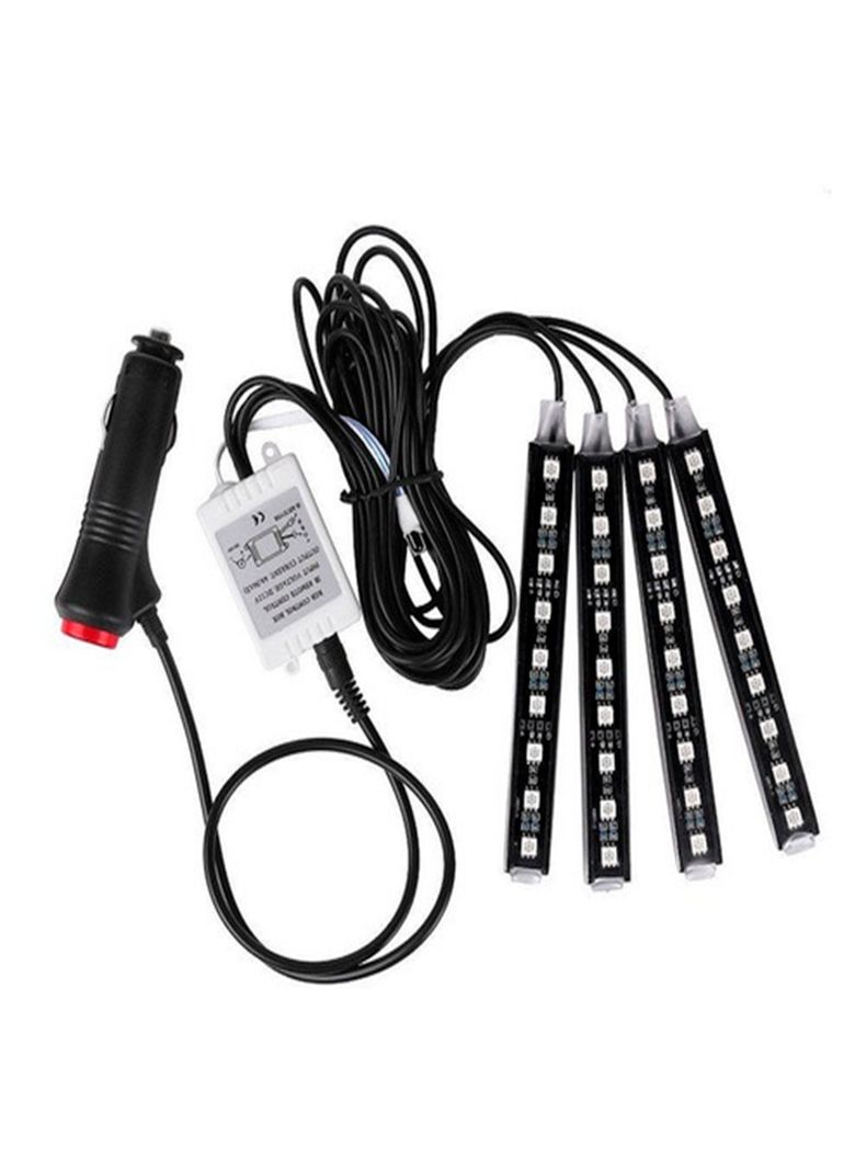 Set luces led interior colores control remoto-0