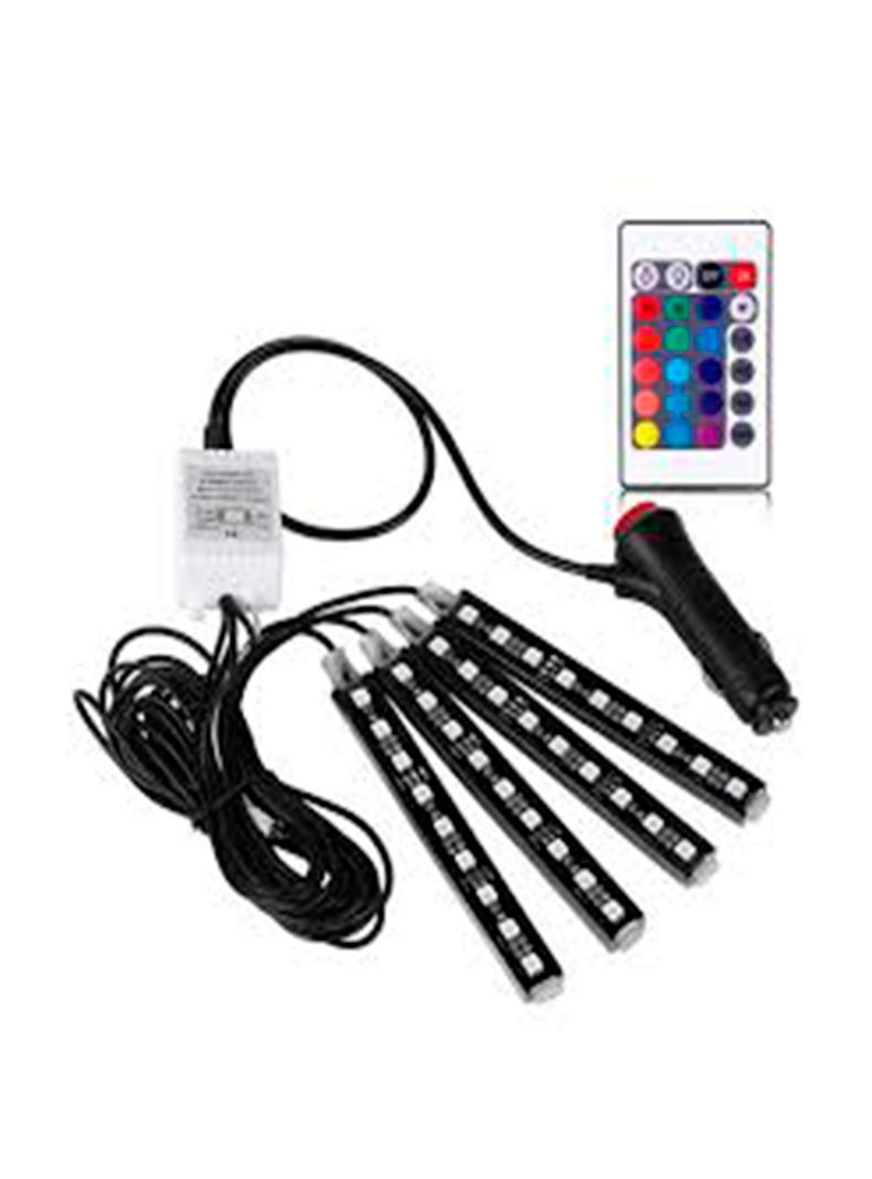 Set luces led interior colores control remoto-1