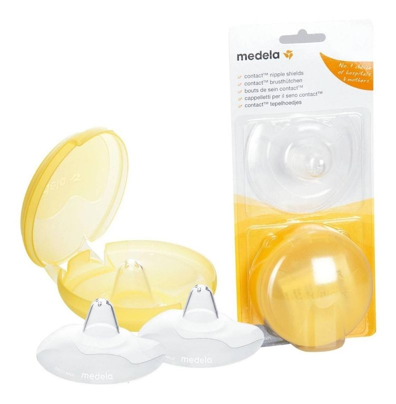 Pezonera De Lactancia Medela Incluye Capsula Talla L 24 mm blanco-0