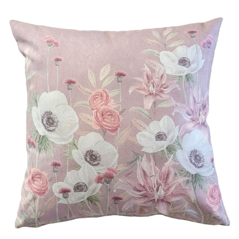 FUNDA COJÍN GAMUZA ANÉMONE BLANCA 45X45-0