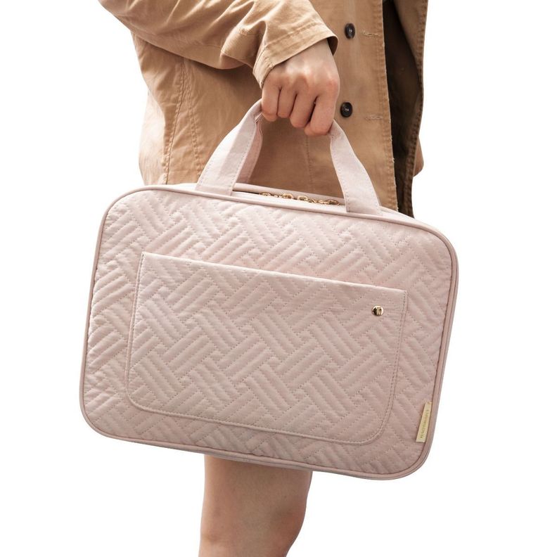 Bagsmart - Neceser kit de viaje con gancho - Rosado claro-6