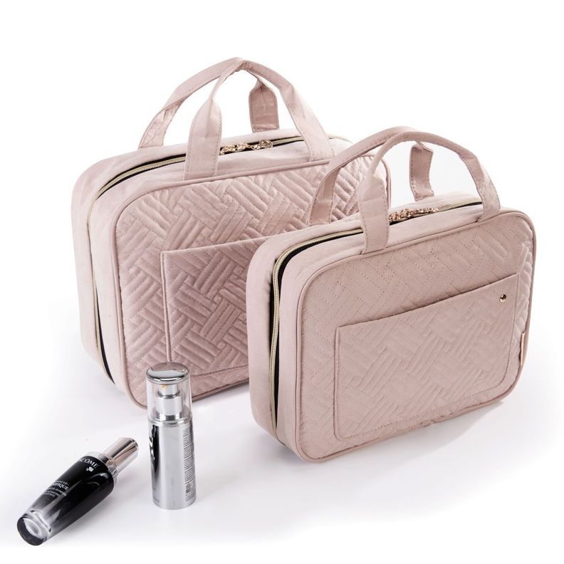 Bagsmart - Neceser kit de viaje con gancho - Rosado claro-5