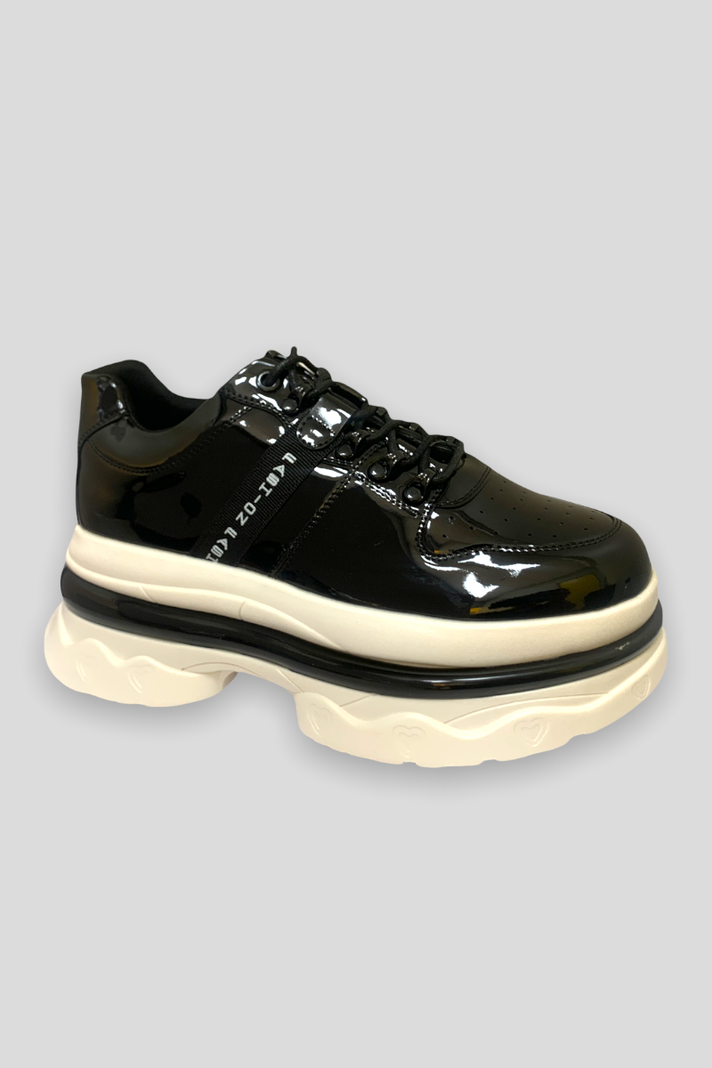 Zapatillas con plataforma Monster estilo charol -0