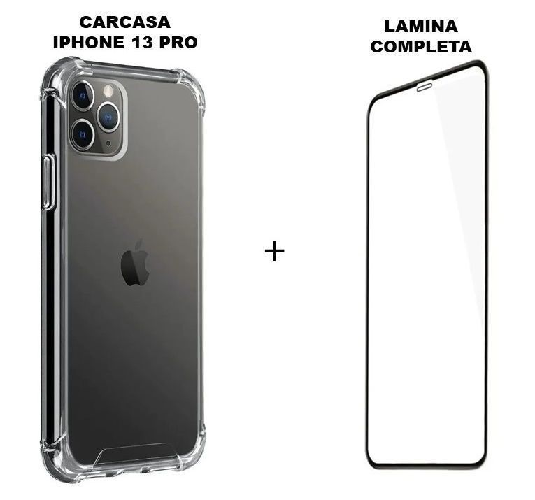 Kit Carcasa Reforzada + Lamina Completa Compatible Con iPHONE 13 PRO-0